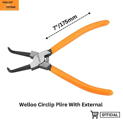 Picture of WELLOO Circlip Plier 7Inch (Bent Nose Out (external)For Multi-Purpose Usage