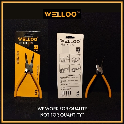 Picture of WELLOO Circlip Plier 7Inch (Bent Nose Out (external)For Multi-Purpose Usage