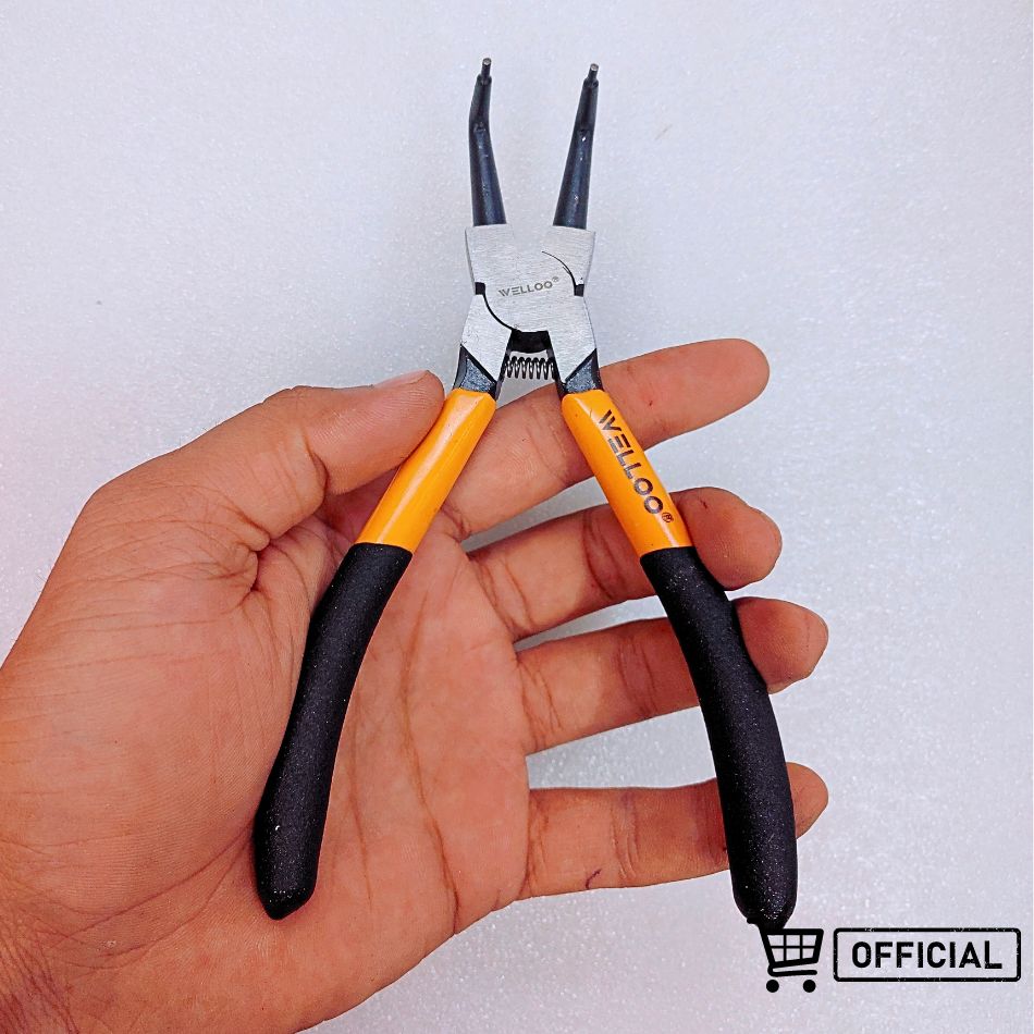 Picture of WELLOO Circlip Plier 7Inch (Bent Nose In (Internal)For Multi-Purpose Usage