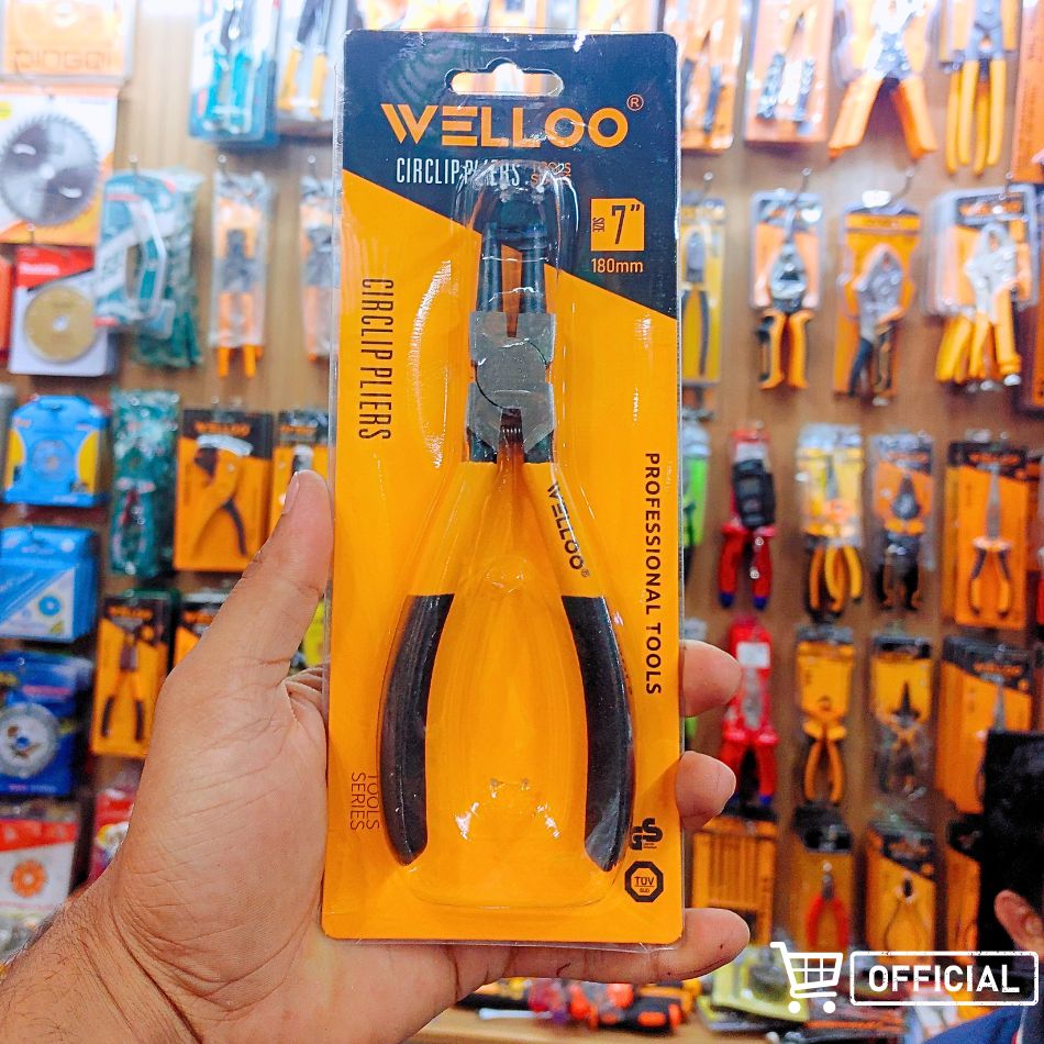 Picture of WELLOO Circlip Plier 7Inch (Bent Nose In (Internal)For Multi-Purpose Usage