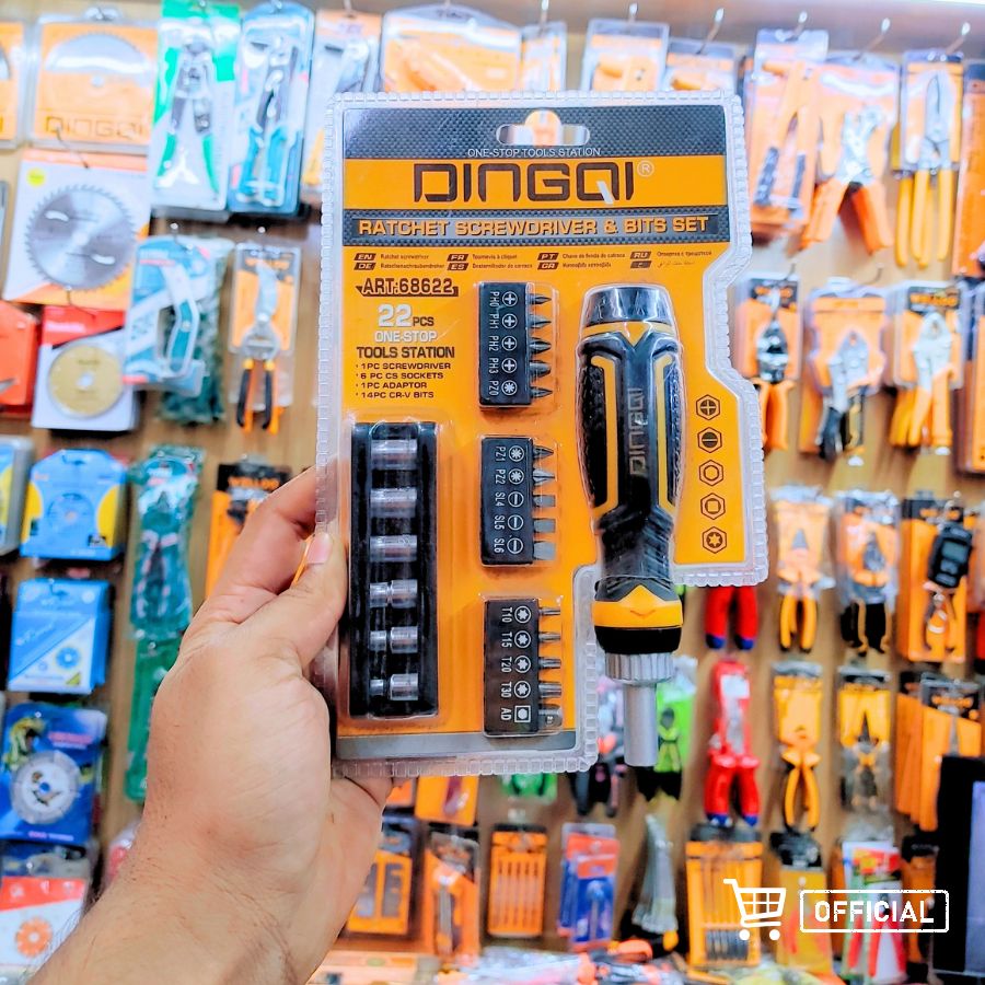 Picture of DingQi 22 Pcs Security Bit Set Driver Tool Ratchet Screwdriver Bits Set For Multipurpose Usage