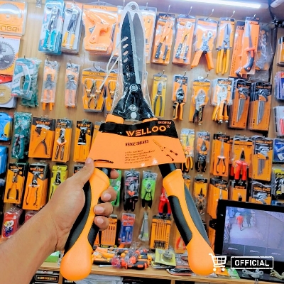 Picture of WELLOO Hedge Clippers 21", Hedge Shears for Trimming Borders, Boxwood and Bushes, Hedge Gardening Shears,Grass Cutter with Carbon Steel Sharp Blades & Ergonomic Comfortable Handle