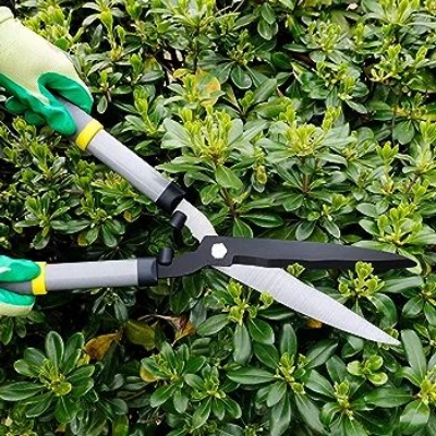 Picture of WELLOO Hedge Clippers 21", Hedge Shears for Trimming Borders, Boxwood and Bushes, Hedge Gardening Shears,Grass Cutter with Carbon Steel Sharp Blades & Ergonomic Comfortable Handle