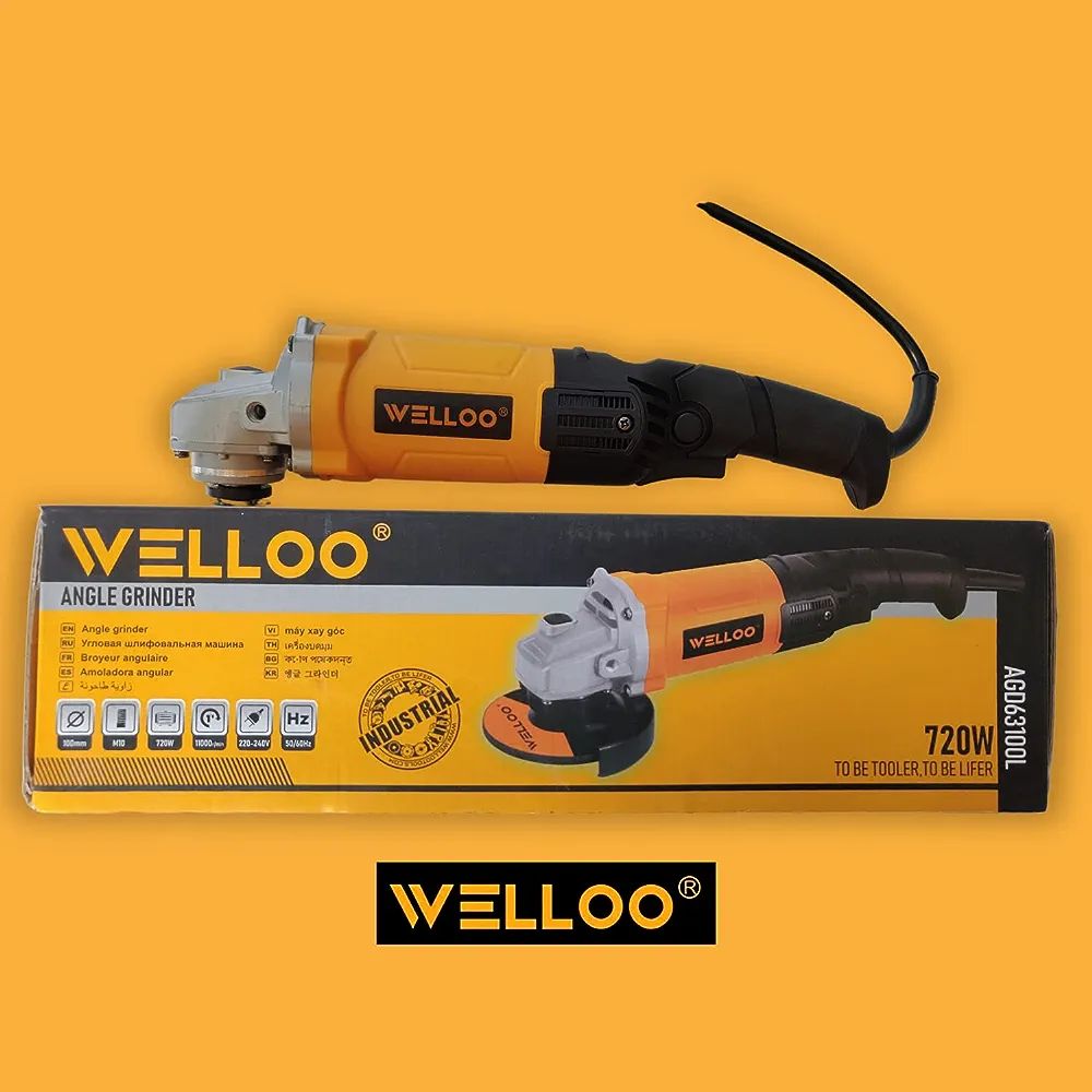 Picture of WELLOO Angle Grinder Machine Heavy Duty (industrial) (6 Months Warranty) (Angle Grinder 4'' 720 watt)