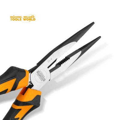 Picture of DingQi New Design Cheap Price Multifunctional Tools 6Inch Carbon Steel Long Nose Pliers With Tpr Handle