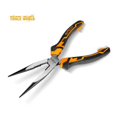 Picture of DingQi New Design Cheap Price Multifunctional Tools 6Inch Carbon Steel Long Nose Pliers With Tpr Handle