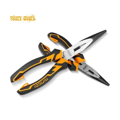 Picture of DingQi New Design Cheap Price Multifunctional Tools 6Inch Carbon Steel Long Nose Pliers With Tpr Handle