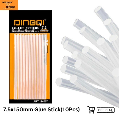 Picture of DINGQI 10pcs 150mm 100% transparent hot melt glue stick adhesive stick with ready stock