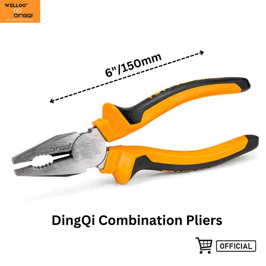Picture of DingQi high quality universal 6Inch combination pliers with rubber handle for Multipurpose Usageo