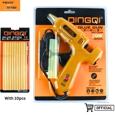 Picture of Melt Glue Gun DingQi 20Watt Proffesional Tools With 10pcs Gluestick for Multipurpose Usage