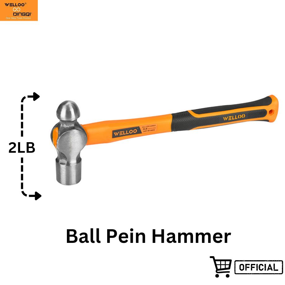 Picture of Ball Pein Hammer Welloo 32OZ,Fiberglass Handle Hammer With Comfortable Handle