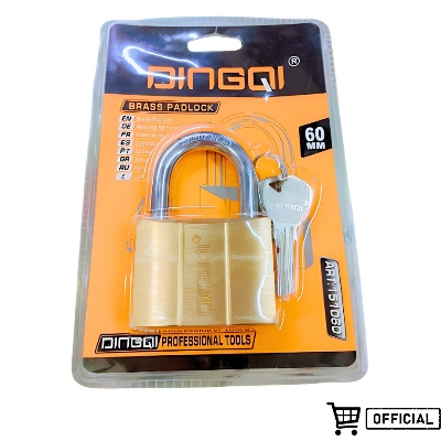 Picture of DingQi Hight Quality 60mm Long Shackle Brass Pad Lock Safety Padlock
