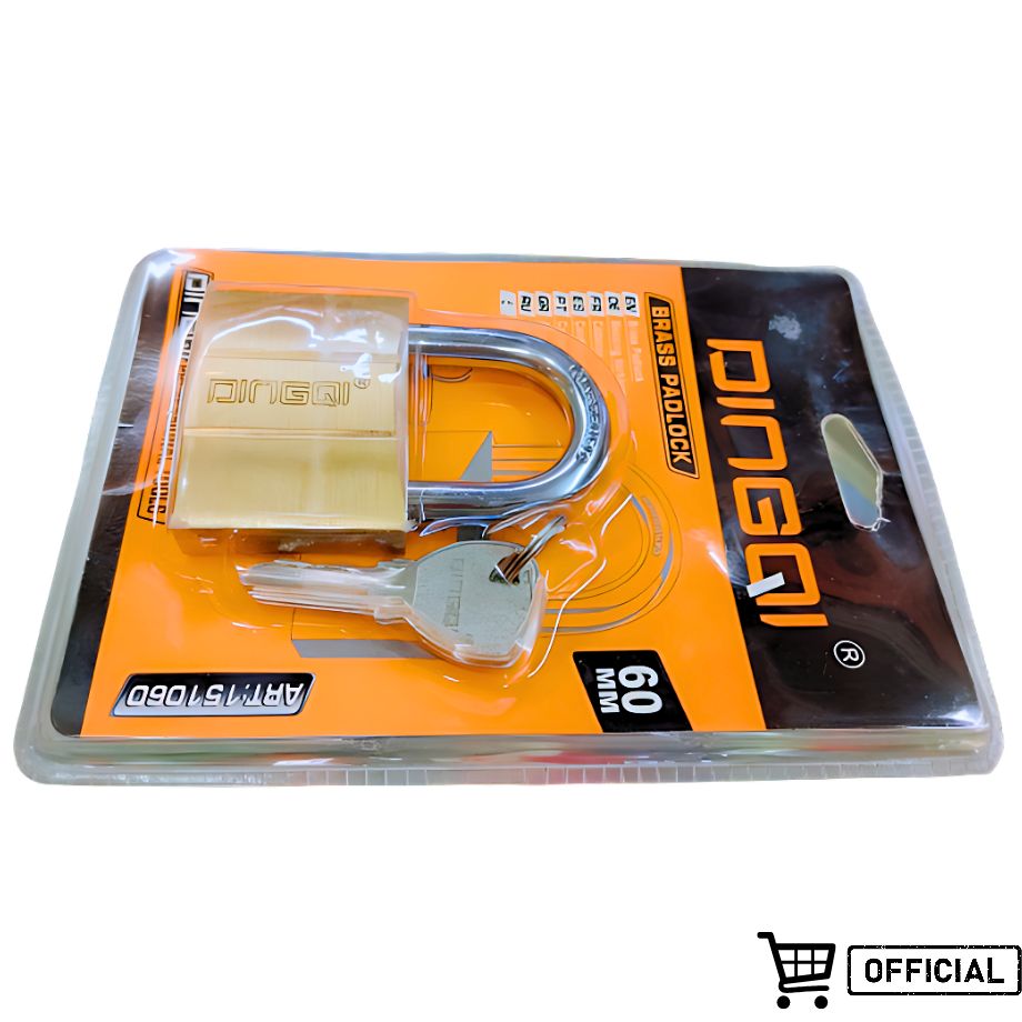 Picture of DingQi Hight Quality 60mm Long Shackle Brass Pad Lock Safety Padlock