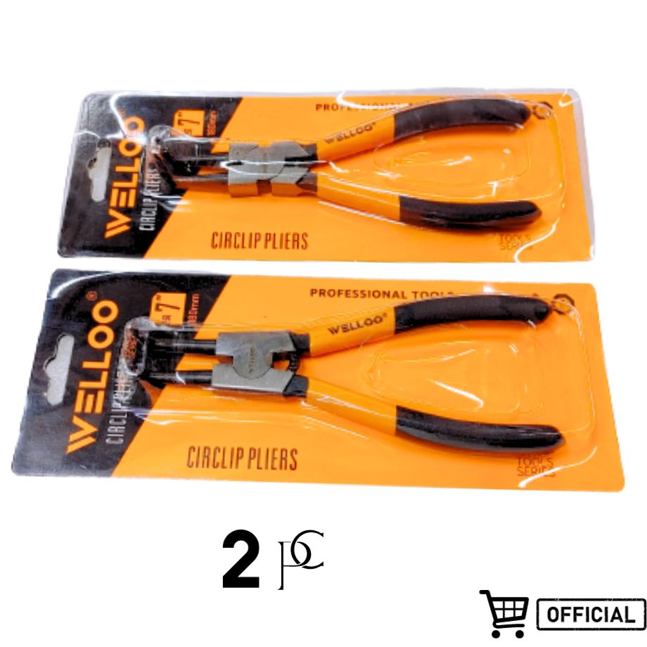 Picture of WELLOO Circlip Pliers 7"(2pcs Set Bent Nose In-Internal and Out-External