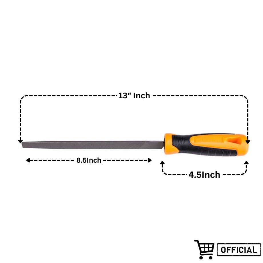 Picture of DingQi BD Wholesale Market Agents High Stainless Steel Triangle Steel File With Double Colour Handle 8 inch