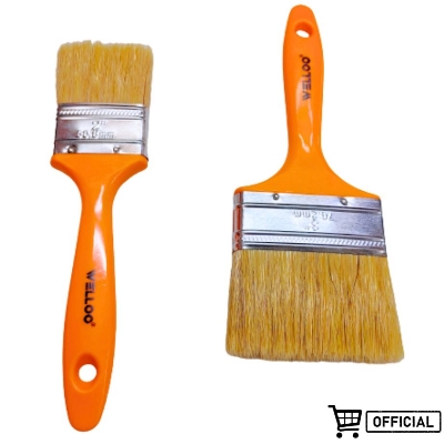 Picture of Paint Brush Set 2Pcs Wall Paint Brushes with Plastic Handle Multi-Sized Acrylic Painting Tool Kit for Cabinets House Paint Brush Set For Art Wall Home Furniture Paintbrushes with Comfortable Grip (WellooPBS6330)