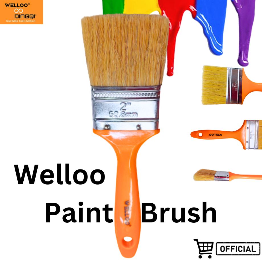 Picture of Welloo Paint Brushes 2" Oil-Based Paint Unique Design Plastic Handle, Paint Brush, Paint Brushes, Professional Brush, Trim Paint Brush, Paintbrush(WellooPBS6320)
