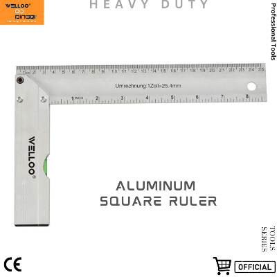 Picture of Welloo 10"Inch Aluminum Square Ruler Measurnig Tools ALR6125