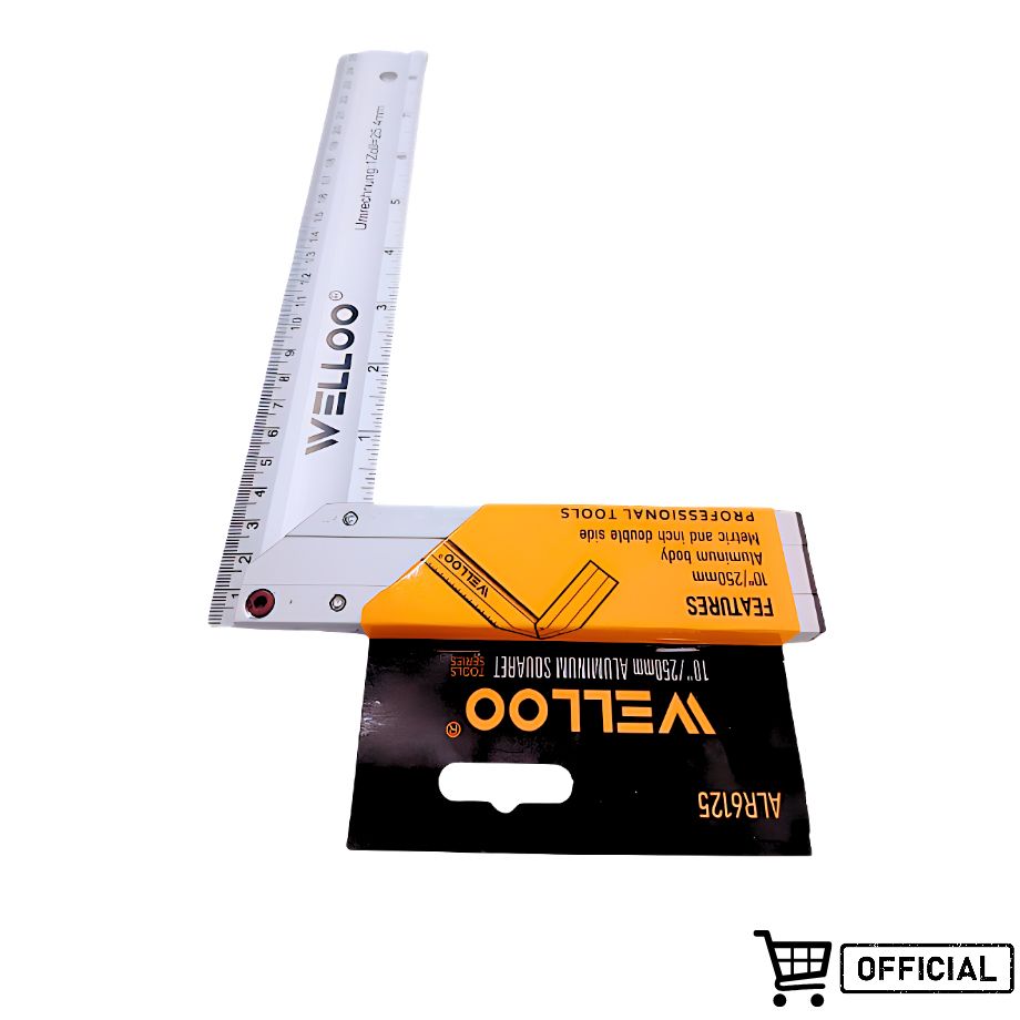 Picture of Welloo 10"Inch Aluminum Square Ruler Measurnig Tools ALR6125