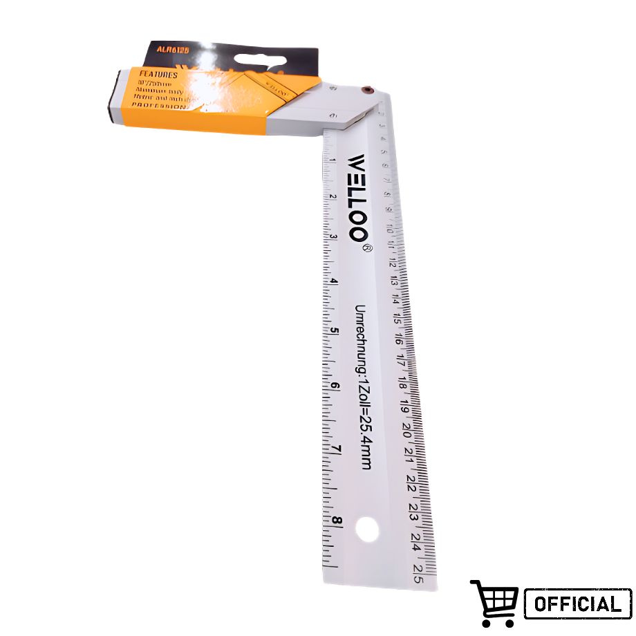 Picture of Welloo 10"Inch Aluminum Square Ruler Measurnig Tools ALR6125