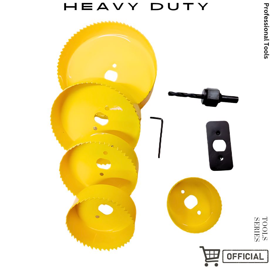 Picture of 8Pcs Wood Hole Saw Set for Wood and Drywall and Plastic Cutting Woodworking Tools with Plastic box