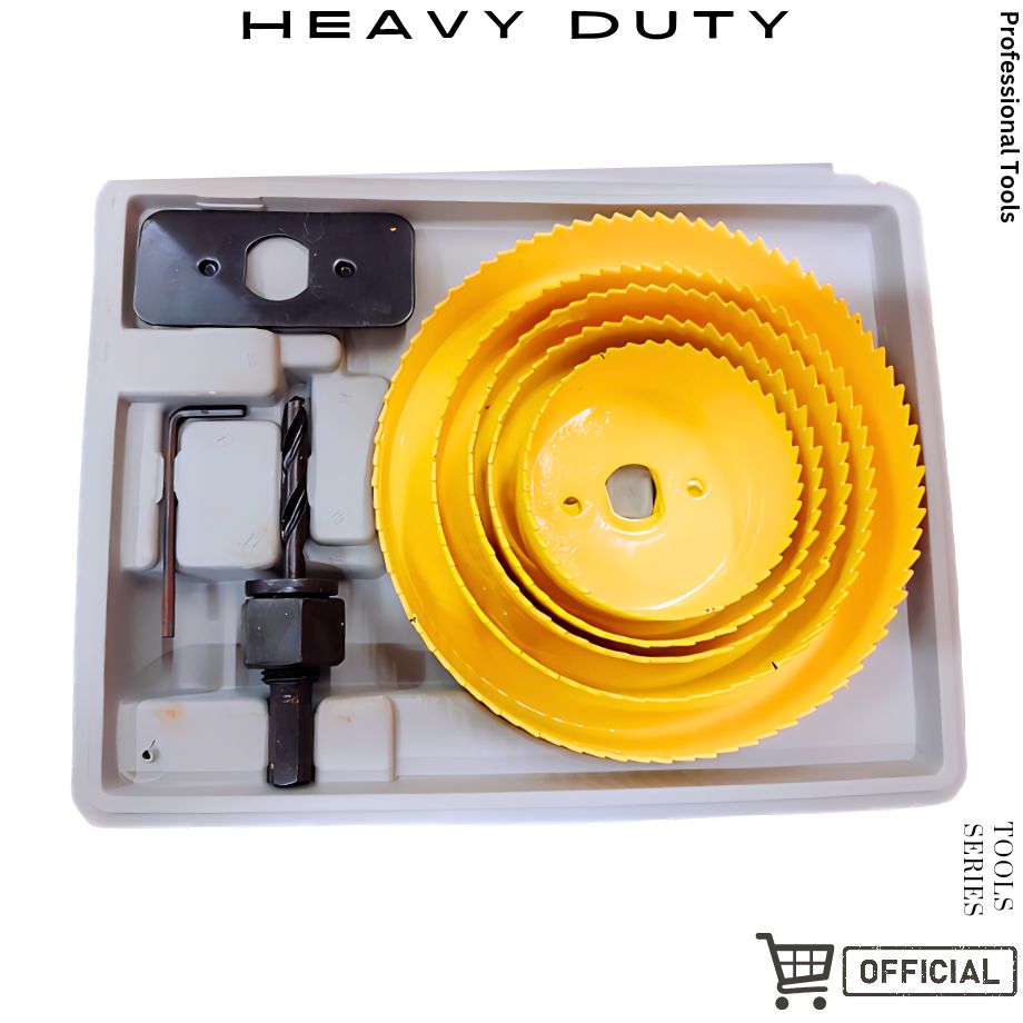 Picture of 8Pcs Wood Hole Saw Set for Wood and Drywall and Plastic Cutting Woodworking Tools with Plastic box