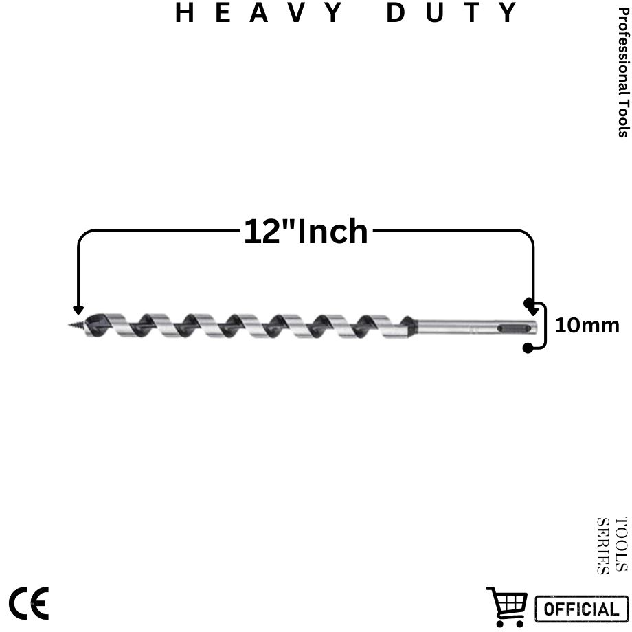 Picture of DINGQI best hexagonal shake high carbon steel twist auger drill bits for wood deep smooth clean hole drilling