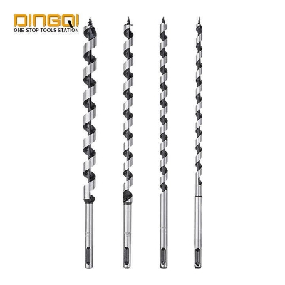 Picture of DINGQI best hexagonal shake high carbon steel twist auger drill bits for wood deep smooth clean hole drilling