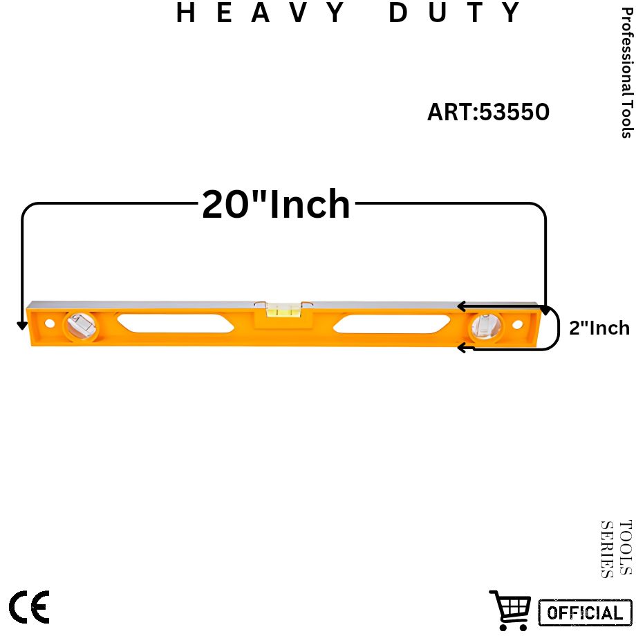 Picture of DingQI Heavy Duty Measuring Tool 20"inch X 500mm Aluminium Hand Tools Digital Spirit Level