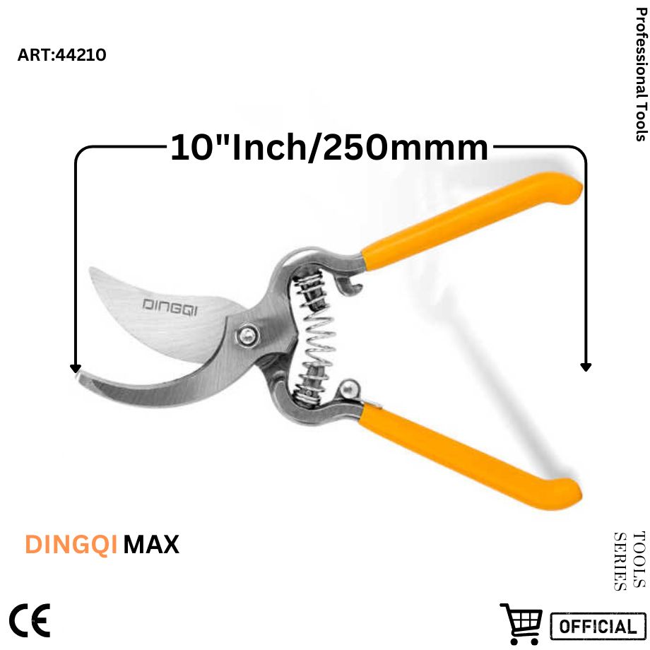Picture of DingQi 10" Inch Trustworthy Best Quality Manual Hand Garden Pruner Pruning Shears garden scissors
