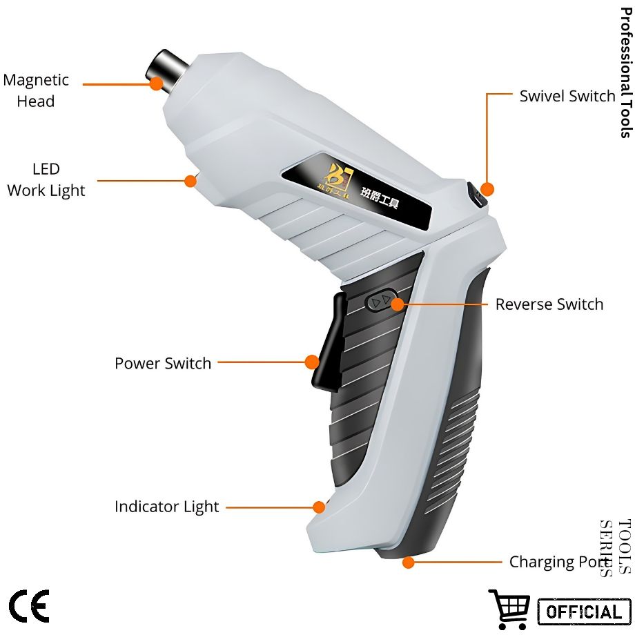 Picture of Tuoye Cordless Screwdriver Tool Set with 47 pcs set
/Screwgun