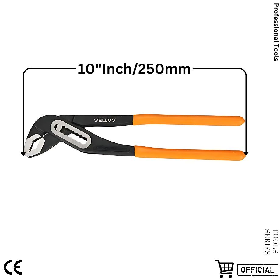 Picture of WELLOO 10"inch Good Selling Water Pump Pliers Multi Size Locking Pliers Adjustable Water Pump Pipe Pliers