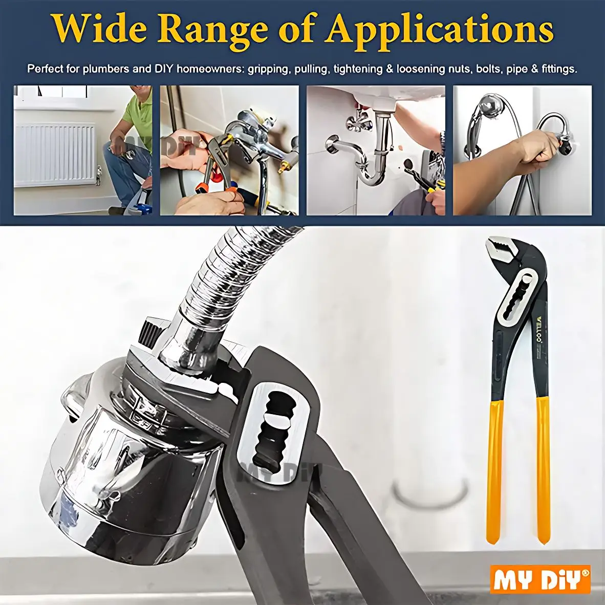 Picture of WELLOO 10"inch Good Selling Water Pump Pliers Multi Size Locking Pliers Adjustable Water Pump Pipe Pliers