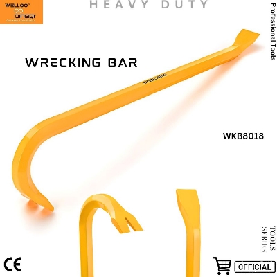 Picture of WELLOO Wrecking Bar, Pry Bar with Angled Chisel End, Corrosion Resistant, Rust Proof, Durable, Environmental friendly,Size 18"inch Length