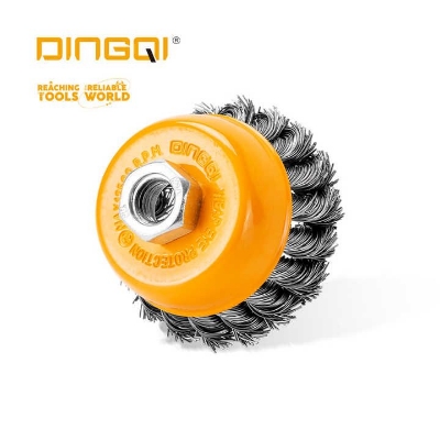 Picture of DingQi 3"inch Factory Price Custom Twisted Stainless Steel Wire Brush For Grinders Derusting Brush