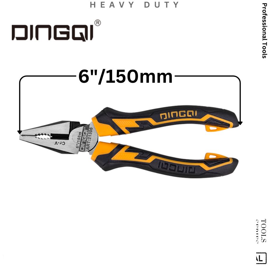 Picture of Dingqi Wire Cutter for Electrician Repair Clamp Plier Combination Steel High Quality 6 Inch Multi FUNCTIONAL TPR Handle CN;HEN