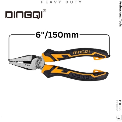 Picture of Dingqi Wire Cutter for Electrician Repair Clamp Plier Combination Steel High Quality 6 Inch Multi FUNCTIONAL TPR Handle CN;HEN