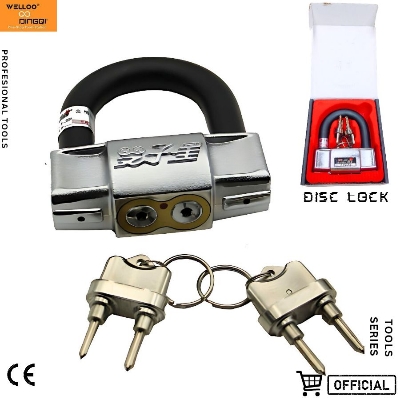 Picture of Anti Acid Proof Disc Lock, Heavy Duty Motorcycle Lock with Double Key and Liquid