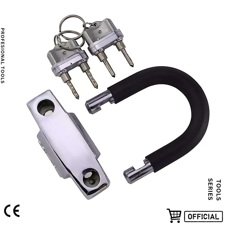 Picture of Anti Acid Proof Disc Lock, Heavy Duty Motorcycle Lock with Double Key and Liquid