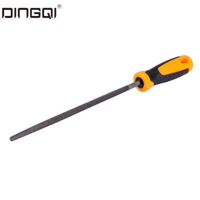 Picture of DingQi China Wholesale Market Agents High Stainless Steel Round Steel File With Double Colour Handle 8 inch
