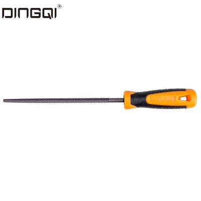 Picture of DingQi China Wholesale Market Agents High Stainless Steel Round Steel File With Double Colour Handle 8 inch