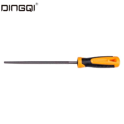 Picture of DingQi China Wholesale Market Agents High Stainless Steel Round Steel File With Double Colour Handle 8 inch