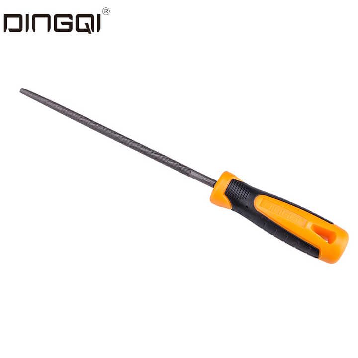 Picture of DingQi China Wholesale Market Agents High Stainless Steel Round Steel File With Double Colour Handle 8 inch