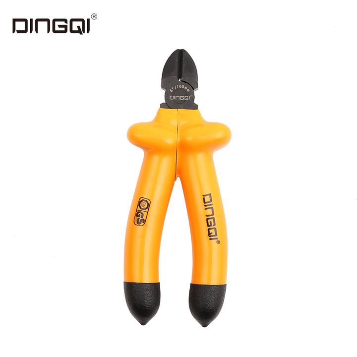 Picture of DINGQI 6 Inch Diagonal Cutting Pliers with Rubber Handle for Wire Cutting DIY Repair