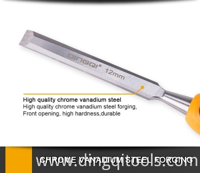 Picture of DINGQI 6 /14 /16 /25mm Woodworking Carpenter Firmer Chisel 4 Piece Wood Carving Chisel Set