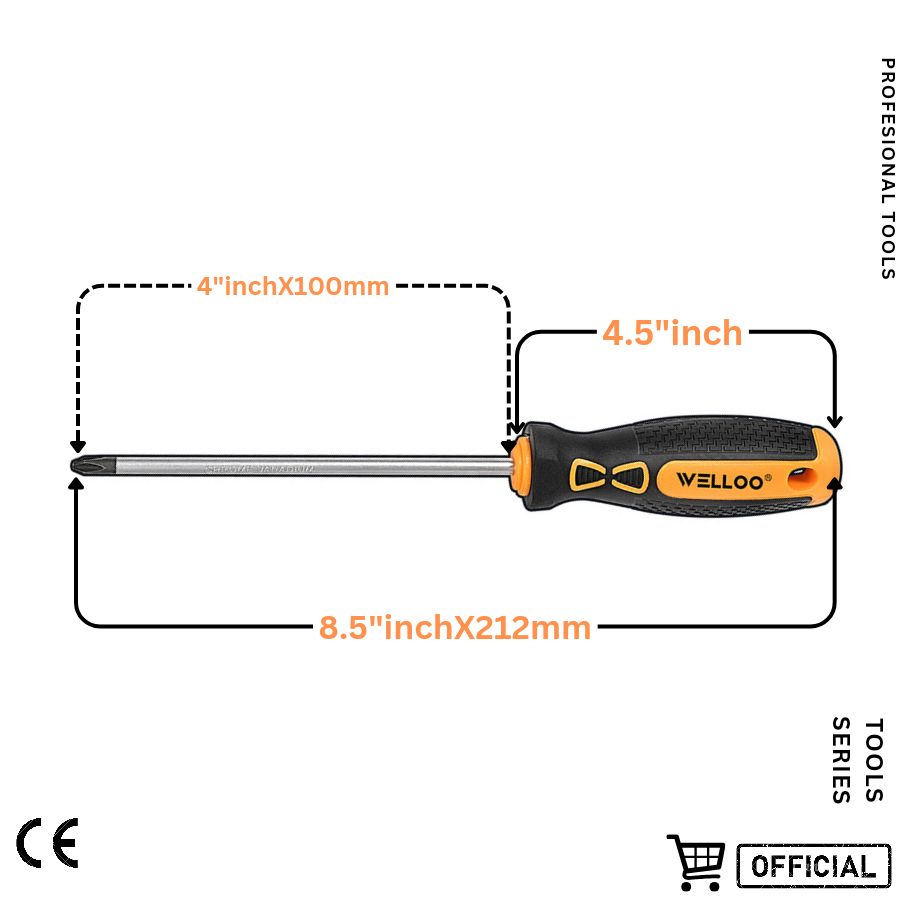 Picture of WELLOO China Factory Supplied Top Quality Phillips Small Magnetic Pocket Screwdriver Tools  (+) PHILLIPS SDR05100PH