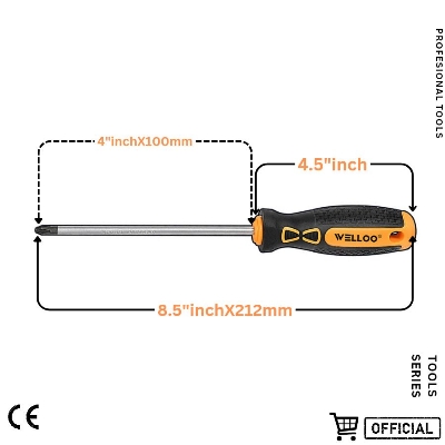 Picture of WELLOO China Factory Supplied Top Quality Phillips Small Magnetic Pocket Screwdriver Tools  (+) PHILLIPS SDR05100PH