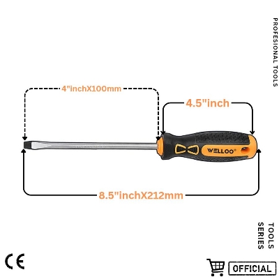 Picture of WELLOO China Factory Supplied Top Quality Phillips Small Magnetic Pocket Screwdriver Tools SCREWDRIVER SLOTTED(-) SDR05100