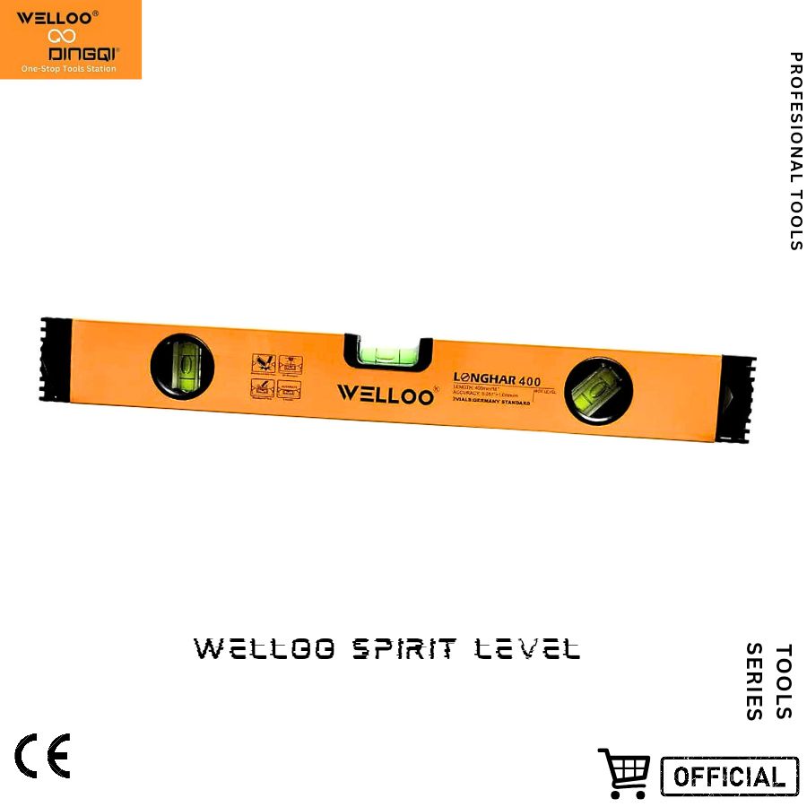 Picture of WELLOO Aluminium Box Beam Spirit Level (30 cm) with Magnets