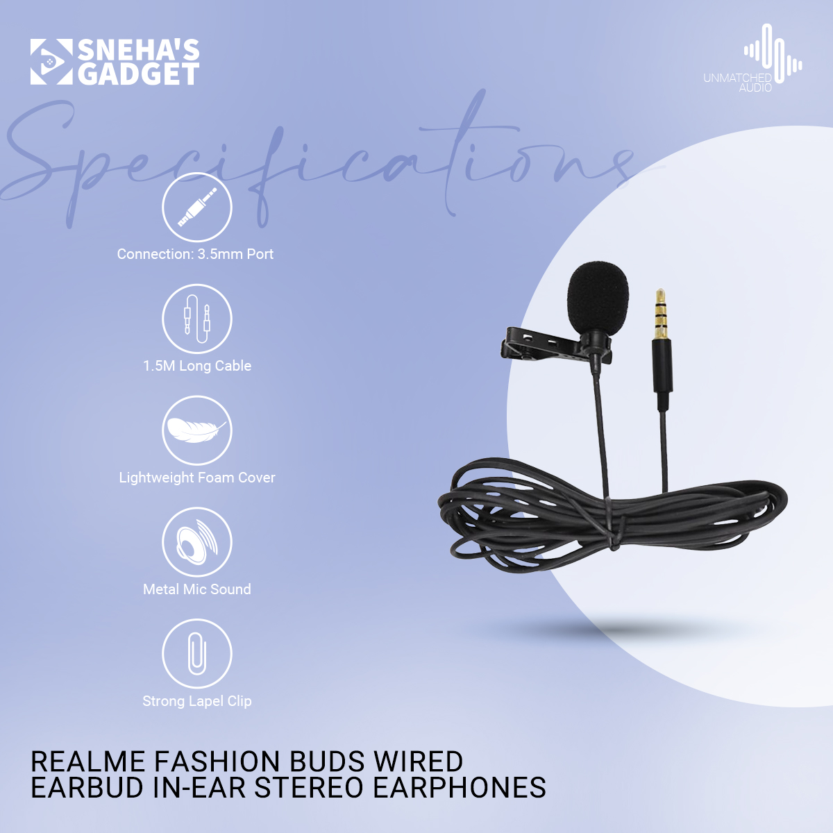 Picture of Candc U1 Microphone Proffessional Lavalier Microphone - Microphone - Microphone - Microphone